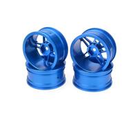 RC Coche NeumáTico Piezas para HSP para Tamiya para HPI para Kyosho para Sakura 110 4 Piezas 1/10 52MM para Cubo Rueda Aleación Aluminio Metal 1,9 Pulgadas Llanta Coche Escalada RC(Blue)