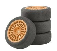 RC Coche NeumáTico Piezas para Kyosho para HSP para HPI para RGT para LC PTG-2 para Tamiya para TT02 1/10 Juego De 4 Ruedas Y Neumáticos 68 X 26 Mm para Coche RC Piezas Carreras(Brown)