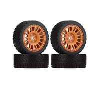RC Coche NeumáTico Piezas para Rolly XV02 para TT01 LCPTG FW06 1/10 4 Piezas 12 Mm Hexagonal 68 Neumáticos Goma Llanta Rueda RC Accesorios Y Actualizaciones Coche Reemplazo Reparación(Brown)