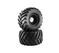 RC Coche NeumáTico Piezas para Traxxas para Maxx para E-Revo 3. 2 Neumáticos Goma Camión 1/8 con Llanta Hexagonal ABS 17 Mm Juego 173 Mm/91 Piezas Repuesto Coche RC(Black)