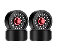 RC Coche NeumáTico Piezas para TRX4 para TRX6 para Axial para SCX10 I II III VS4-10 GEN7 8 1.9 Juego Llantas Ruedas Actualizaciones Accesorios Autos RC Reemplazo Y Reparación(Black)