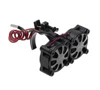 RC Coche Piezas Compatible con Axial SCX10 para Traxxas TRX4 para Tamiya 1/8 1/10 RC Cars 540 550 3650 3660 Ventilador De Enfriamiento del Disipador De Calor del Motor con Sensor Térmico(Black)