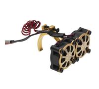 RC Coche Piezas Compatible con Axial SCX10 para Traxxas TRX4 para Tamiya 1/8 1/10 RC Cars 540 550 3650 3660 Ventilador De Enfriamiento del Disipador De Calor del Motor con Sensor Térmico(Yellow)