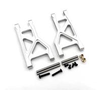 RC Coche Piezas Compatible con Tamiya 1/10 DT04 58741 DT03 58587 58628 RC, Piezas De Mejora De Coche, Accesorios, Parte Trasera De Metal Inferior para Componentes De Brazo Oscilante(Silver)