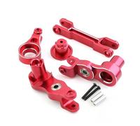 RC Coche Piezas Compatible con Traxxas para X-maxx 6S 8S 1/5 RC Monster Truck, Piezas De Mejora, Accesorios, Montaje De Manivela De Dirección De Metal(Red)