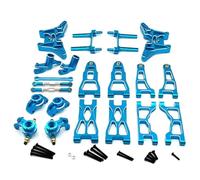 RC Coche Piezas Compatible con UD1201 UD1202 1/12 Coche RC Piezas Accesorios Copas De Dirección Metálicas, Suspensión Delantera Y Trasera Kit De Brazos De Suspensión Y Amortiguadores(Blue)