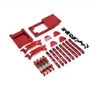 RC Coche Piezas para MN MN168 para MN78 Modelo 1/12, Vehículo De Control Remoto, Piezas De Coche RC, Kit De Vulnerabilidad De Actualización De Metal, Accesorios De Modificación(Red)