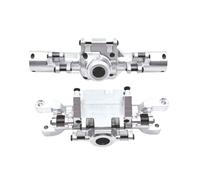 RC Coches Piezas Para HuangBo ZP1001 ZP1002 ZP1003 ZP1004 1/10 Carcasa Eje Delantero Trasero Coche RC Con Proceso CNC Actualización Metal(Silver)