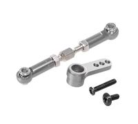 RC Coches Piezas Para MJX H16 16207 16208 16209 16210 1/16 Servo Brazo Metal 25T Varilla Enlace Dirección Bocina Para Piezas Actualización Coche RC Accesorios Reparación(Titanium)