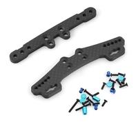 RC Coches Piezas para Tamiya XV-01 1/10 RC Car Piezas De Actualización, Accesorios Soporte Amortiguador Torreta Delantera Y Trasera Fibra Carbono 54452 54453(Size3)