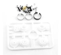 RC Coches Piezas para Tamiya XV01 XV02 para TT02 Type-S TD2 M05 TB-03 1/10 RC Mejora Coche Piezas Metal para Alto Torque Servo Protector Servo Brazo 51000 50473(Silver)