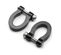 RC Coches Piezas para Traxxas para TRX4 para Axial para SCX10 1/10 Coche Trepador Control Remoto Piezas Mejora 2 Uds Parachoques Metal Anillo En D Gancho Remolque Gancho Rescate(Black)