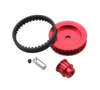 RC Coches Piezas Para Traxxas Para TRX4 Para TRX6 1/10 12T Y 30T Sistema Transmisión Por Correa Engranajes Piezas Bricolaje Mejoradas Para Coches RC Crawler(Red)