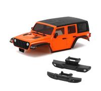 RC Coches Piezas para TRX4M para Bronco para Defender For Chassis 1/18 RC Crawler 6.10in Distancia Entre Ejes ABS Hardtop Body Kit con Parachoques Delantero Trasero(Orange)