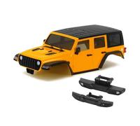 RC Coches Piezas para TRX4M para Bronco para Defender For Chassis 1/18 RC Crawler 6.10in Distancia Entre Ejes ABS Hardtop Body Kit con Parachoques Delantero Trasero(Yellow)