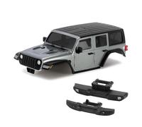 RC Coches Piezas para TRX4M para Bronco para Defender For Chassis 1/18 RC Crawler 6.10in Distancia Entre Ejes ABS Hardtop Body Kit con Parachoques Delantero Trasero(Gray)