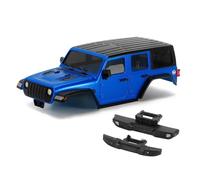 RC Coches Piezas para TRX4M para Bronco para Defender For Chassis 1/18 RC Crawler 6.10in Distancia Entre Ejes ABS Hardtop Body Kit con Parachoques Delantero Trasero(Blue)