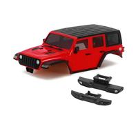 RC Coches Piezas para TRX4M para Bronco para Defender For Chassis 1/18 RC Crawler 6.10in Distancia Entre Ejes ABS Hardtop Body Kit con Parachoques Delantero Trasero(Red)