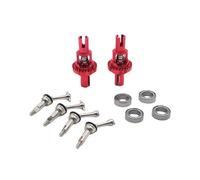 RC Coches Piezas Para WLtoys 284131 K969 K979 K989 K999 P929 P939 1/28 Eje Transmisión Extendido Con Diferencial Bolas Metal Mejorado Piezas Coche RC(Red)