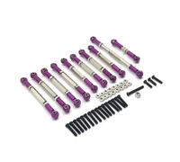 RC Coches Piezas para WPL para C14 C24 B14 B24 10 Uds Metal Ajustable para Varilla Enlace del Chasis Enlace Dirección Servo Conjunto Varillas RC Piezas Mejora Coche(Purple)