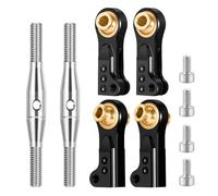 RC Coches Repuestos para Arrma Fury Mega 1/10 Monster Truck Piezas Mejora Accesorios Juego Conexión Aluminio con Extremo Bola Servo Brazo 25T(Black,Rear)