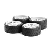 RC Coches Repuestos para Arrma para Felony para Fsr Model GT 1/7 RC Mejora De Coche Piezas 4 Uds 53/107 42/100 Neumático 17mm Rueda Hexagonal Decorativa(White)