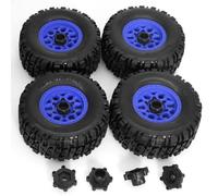 RC Coches Repuestos para Arrma para Mojave para Traxxas para UDR para Yikong DF7 para FS para Baja para Losi 4 Uds Neumático Hexagonal Rueda Camión Recorrido Corto RC Coche(Blue)
