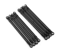 RC Coches Repuestos Para Axial Para SCX10 90046 Para TRX4 1/10 8 Piezas Aleación Aluminio 313mm Distancia Entre Ejes RC Juego Varillas Enlace Accesorios Coches Orugas RC(Black)