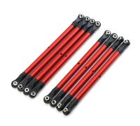 RC Coches Repuestos Para Axial Para SCX10 90046 Para TRX4 1/10 8 Piezas Aleación Aluminio 313mm Distancia Entre Ejes RC Juego Varillas Enlace Accesorios Coches Orugas RC(Red)