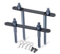 RC Coches Repuestos para Axial para SCX10 II 90046 1/10 Soportes De Poste Carrocería Delantero/Trasero Aluminio Columna Carcasa Coche con Clip Piezas Trepador Control Remoto(Titanium,1Set)