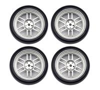 RC Coches Repuestos para LDRC LD1801 LD1802 LD1803 LD1804 A01 A02 A86 1/18 4 Uds Metal 32mm Hard Drift Neumático Rueda Coche Actualización(JSLG-SD)