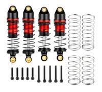 RC Coches Repuestos para Losi Micro-B 2WD 1/24 4 Unids/Set Amortiguadores Delanteros Y Traseros De Aleación De Aluminio para Buggy RC Piezas Mejora Coche Decorativas(Red)