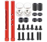 RC Coches Repuestos para Sakura D5S D5 D5Mr para Yokomo Yd2 Yd-2 1/10 RC Mejora Coche Piezas Aleación Aluminio Columna Carcasa Coche Decorativa(Red,Long)