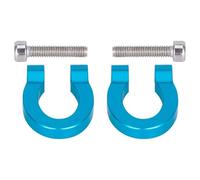 RC Coches Repuestos para SCX10 para TRX4 TF2 D90 CC01 1/10 RC Piezas Actualización Coche CNC Parachoques Aluminio Anillo Gancho Remolque Enganche Grilletes Rescate(Blue,2Pcs)