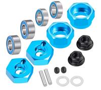 RC Coches Repuestos para Tamiya Dt02 1/10 RC para Buggy Coche Camión Mejora Piezas 1 Juego para Cubo Rueda Hexagonal Aleación Aluminio Rodamiento(Blue)