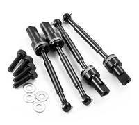 RC Coches Repuestos para Traxxas para Latrax para Teton 1/18 RC Coche Aleación De Aluminio Acero CVD Hexagonales Conversión Piezas De Repuesto(Black,CVD)