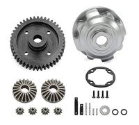 RC Coches Repuestos Para Traxxas Para Maxx Para Slash Para UDR Para WideMaxx 1/10 1/8 Conjunto Completo Diferencial Metal Central Trasero Delantero 37T 13T Engranaje Acero(Center silver)