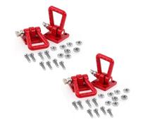 RC Coches Repuestos para Traxxas para TRX4 para Axial para SCX10 D90 1/10 Hebilla Remolque Metal Ganchos Remolque para Escalada Piezas Coche Trepador Control Remoto(Red,4pcs)
