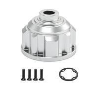 RC Coches Repuestos para Traxxas para X-maxx 2,0 para Maxx para Slash RC Pieza Actualización Coche CNC Mecanizado 6061 Caja Diferencial Aluminio Centro Trasero Delantero(White)