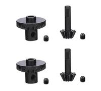 RC Coches Repuestos Para WPL D12 B24 B36 C14 C24 Para MN D90 D98 D99 Para MN99S 1/2/4 Pares Engranaje Eje Trasero Metal Conjunto Engranajes Eje Transmisión Piezas Accesorios(Black,2 pcs)