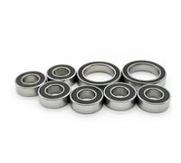 RC Cojinetes Sellados Para Arrma Para Gorgon 4X2 Mega 550 Cepillado 1/10 8 Piezas Kit De Rodamientos De Rueda Sellados De Goma Negra Preengrasados Coche RC Piezas De Mejora