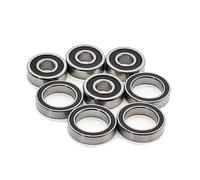 RC Cojinetes Sellados Para Traxxas Para Maxx Para Slash 1/10 5120A 5099A Kit De 8 Piezas Rodamiento De Bolas Sellado De Goma Negra Coche RC Piezas De Mejora 6x16x5mm 12x18x4mm