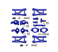 RC Copa Dirección Para Remo Para Hobby 1631 1635 1651 1655 1/16 Metal Para Brazo Oscilante Montaje Eje C Base Grupo Dirección Juego De Copas Piezas De Reemplazo Auto RC Uso(Blue)