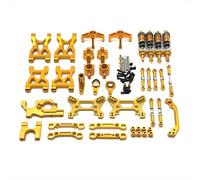 RC Copa Dirección Para WLtoys 104072 1/10 Metal Para Brazo Oscilante Barra De Tracción Copa De Dirección Amortiguador Kit De 13 Piezas Y Accesorios De Coche RC Reemplazo De Actualización(Yellow)