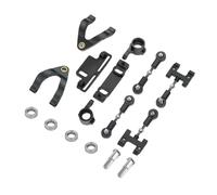 RC Copa Dirección Para WPL D12 1/10 Copa De Dirección De Metal Para Subir Y Bajar Para Brazo Oscilante Para Bloque Deslizante Asiento RC Coche Vehículos Orugas Piezas Accesorios Repuesto(Black)