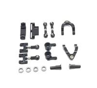 RC Copa Dirección Para WPL D12 1/10 Metal Para Juego De Copa De Dirección De Brazo Oscilante Control Remoto Coche Vehículos De Orugas Piezas Y Accesorios Actualización Reemplazo Uso(Black)