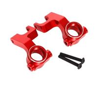 RC Copas DireccióN para Arrma para Gorgon 4X2 2WD 1/10 Juego De Nudillos De Dirección De Copa De Dirección Delantera De Aleación De Aluminio para Monster Truck RC Car Upgrade Parts(Red)