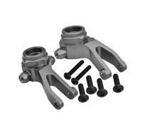 RC Copas DireccióN para Gpm para Arrma para Granite Mega Big For Rock para Senton 3S 1/10 7075 Bloque Dirección Delantera Aleación Aluminio Piezas Coche Control Remoto(Gray)