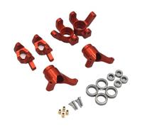 RC Copas DireccióN para HSP 18301 18302 18311 18312 18321 18322 1/18 Copa De Dirección De Metal C para Rueda Trasera De Asiento para Asiento RC Piezas De Coche De Control Remoto(Red)