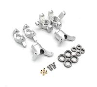 RC Copas DireccióN para HSP 18301 18302 18311 18312 18321 18322 1/18 Copa Dirección Metal C Asiento Rueda Trasera Piezas Coche Control Remoto(Silver)